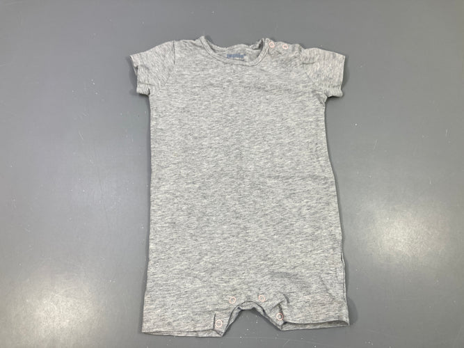 Combishort gris chiné, moins cher chez Petit Kiwi