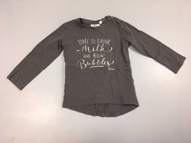 T-shirt m.l gris foncé Milk, moins cher chez Petit Kiwi