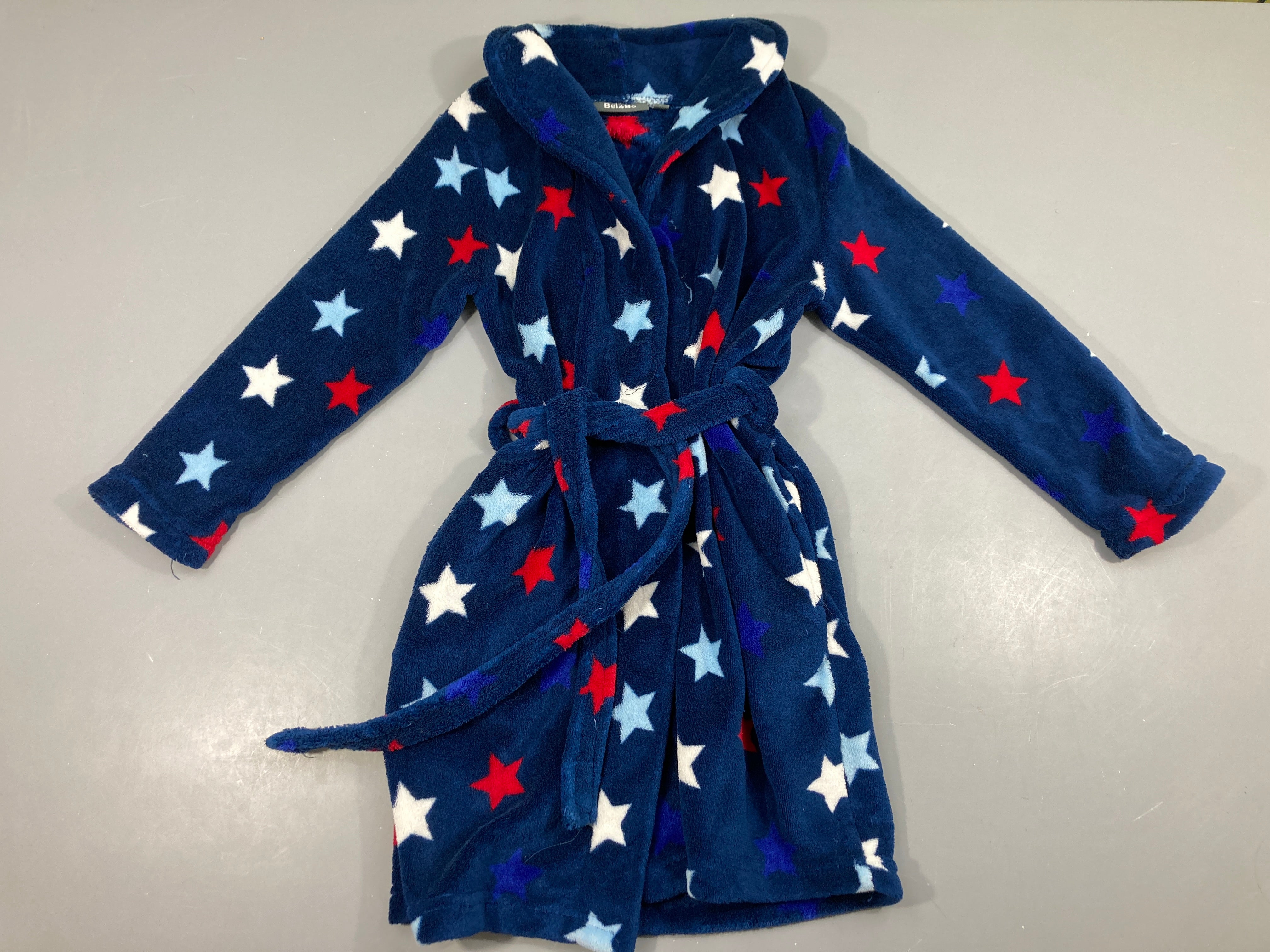 Peignoir velours bleu foncé étoiles