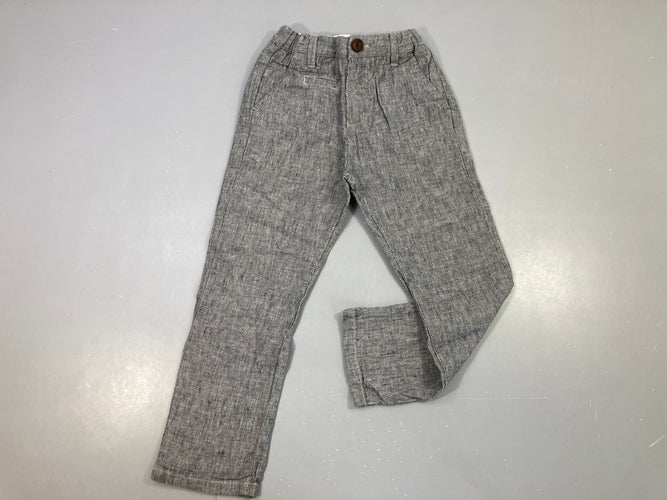 Pantalon texturé gris, moins cher chez Petit Kiwi