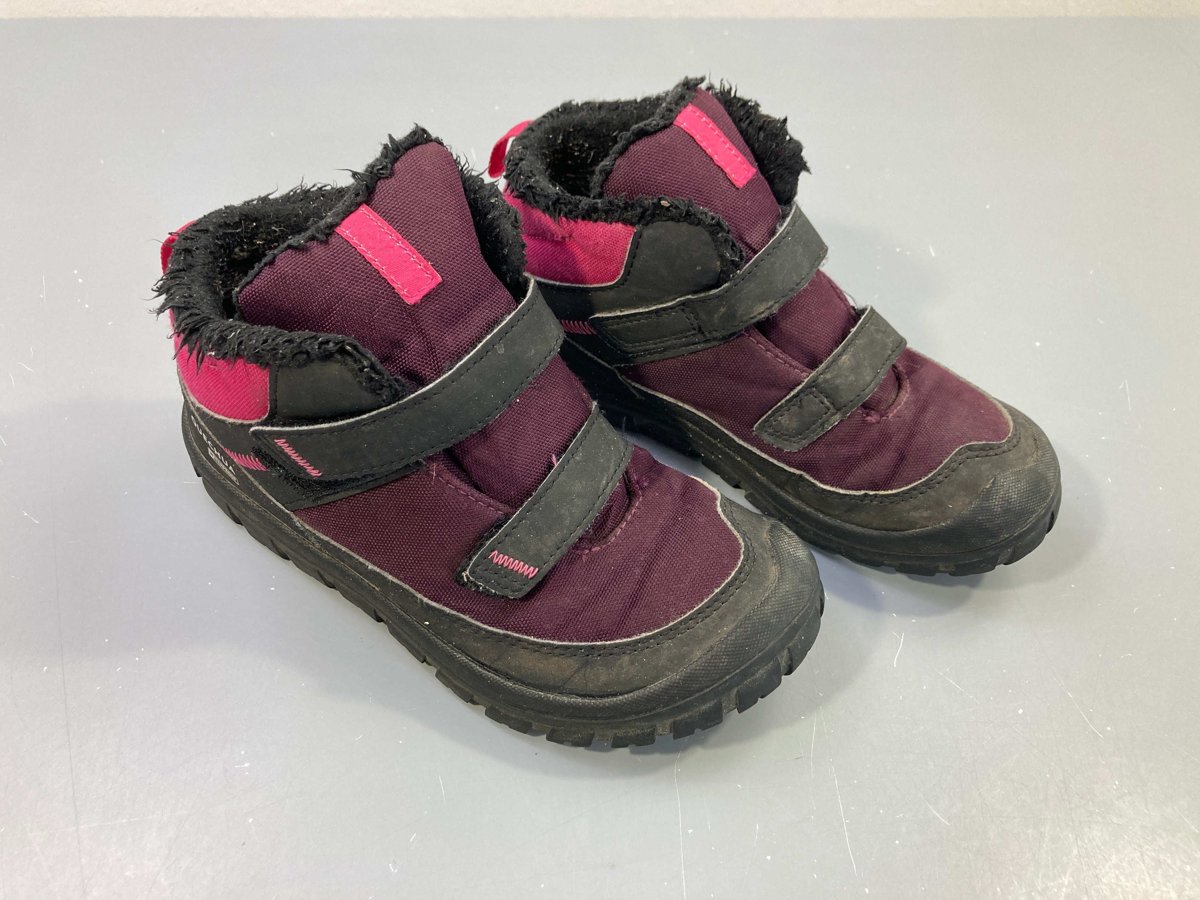 Bottines fourées SH100 waterproof mauve/rose, 32