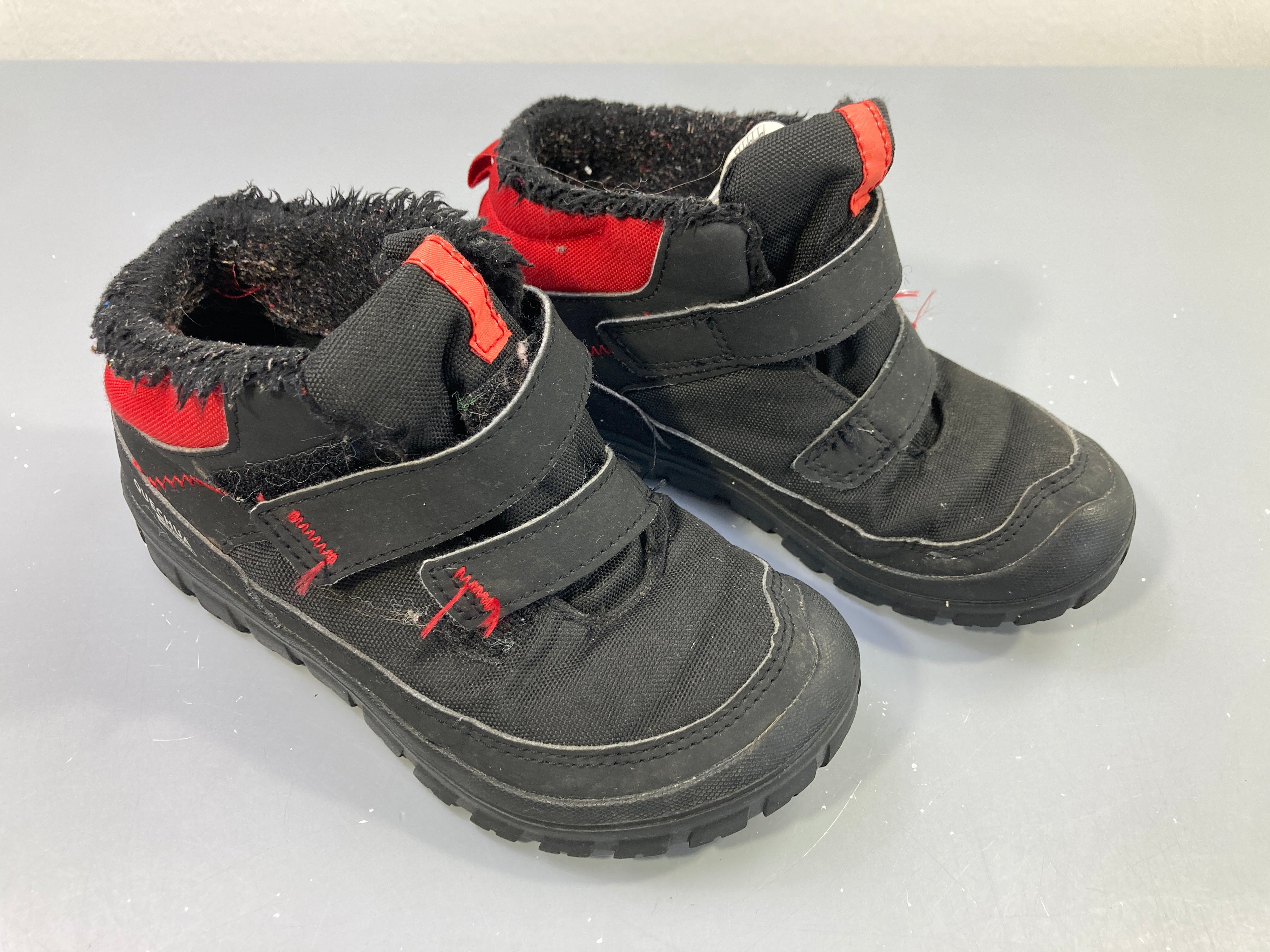 Bottines fourées SH100 waterproof noir/rouge, 31