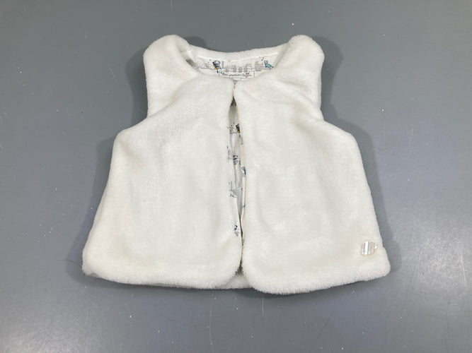Gilet berger velours blanc, moins cher chez Petit Kiwi