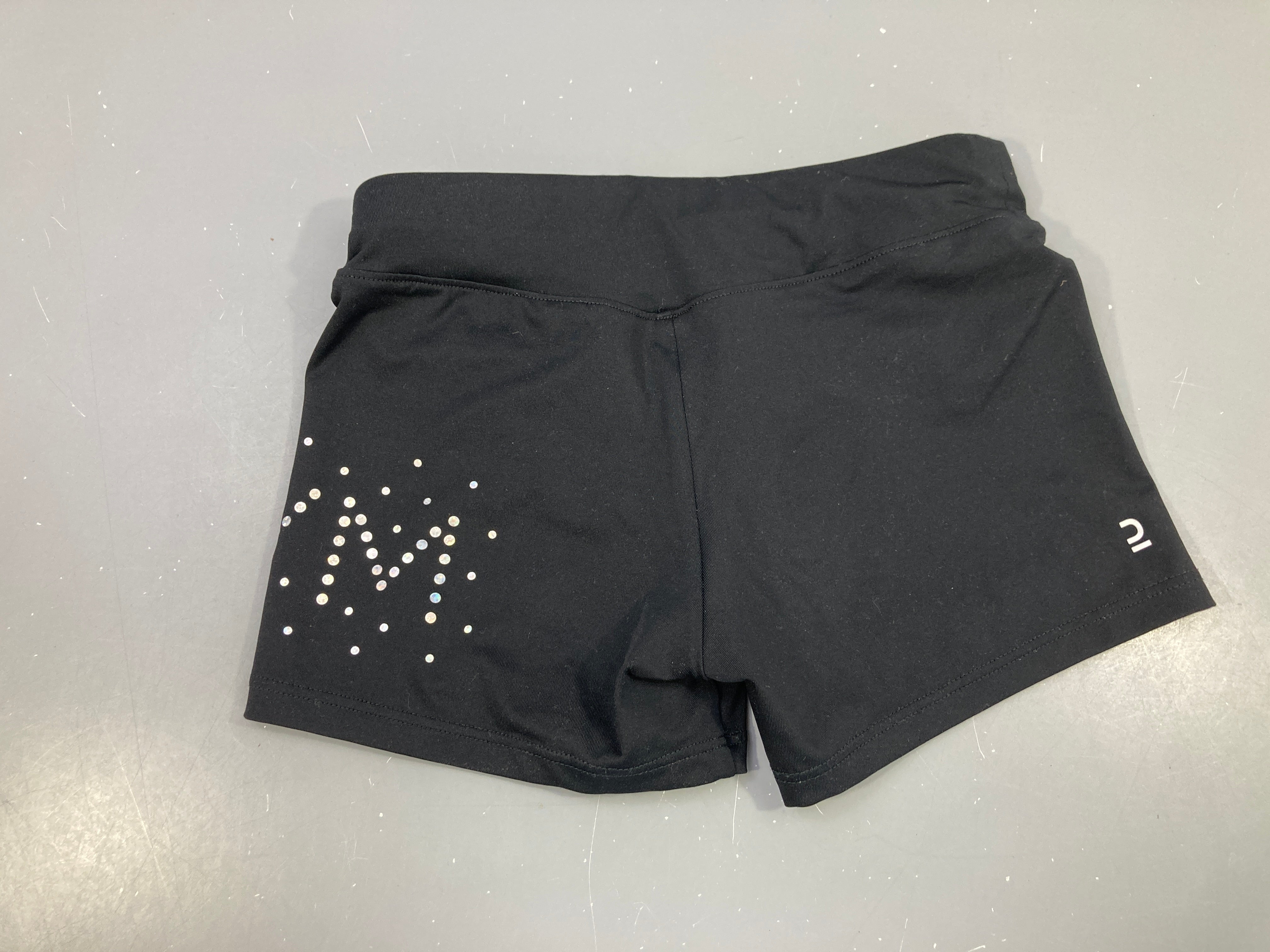 Short de danse/gym noir strass