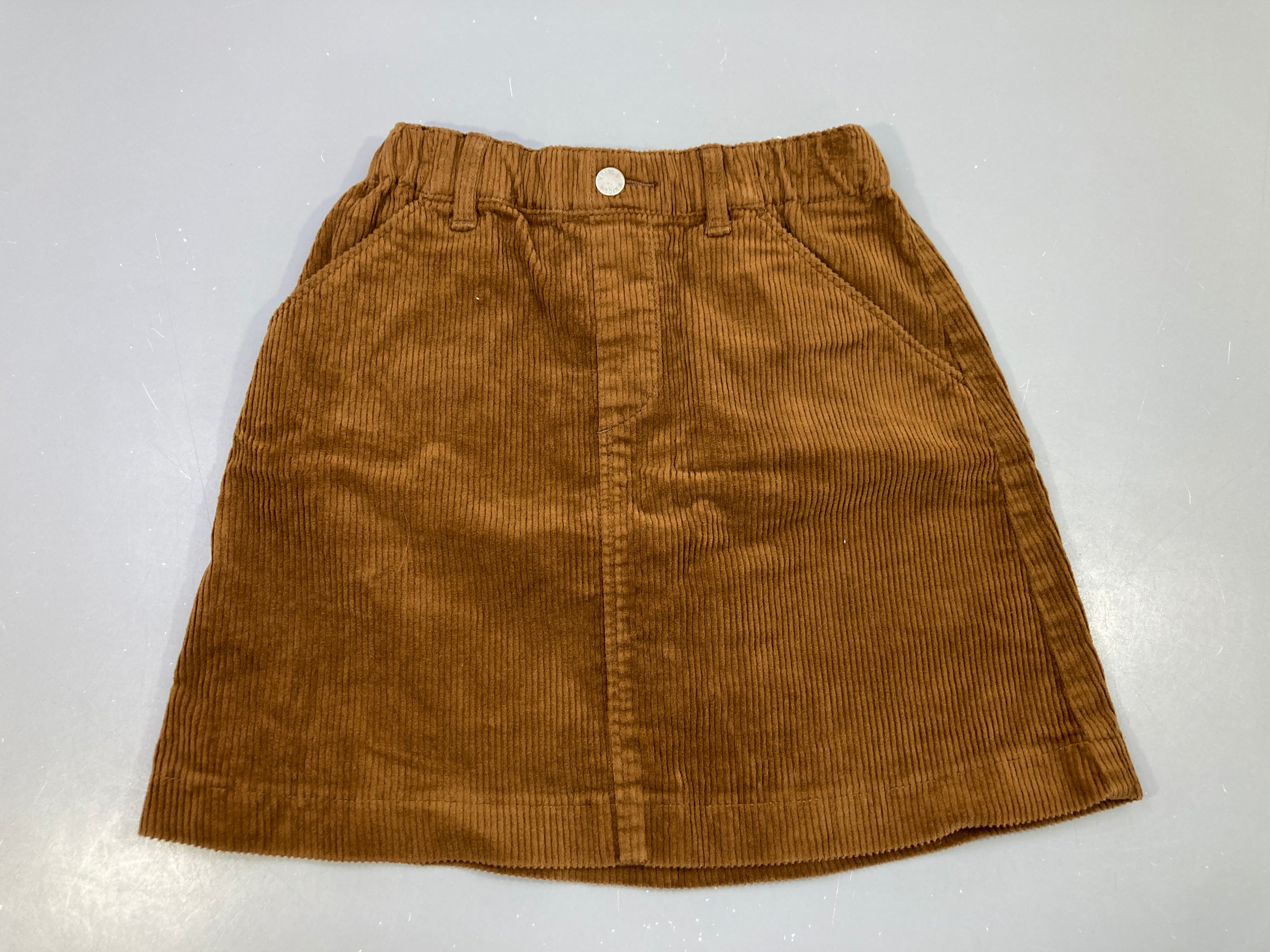 Jupe velours côtelé brun, Uniqlo
