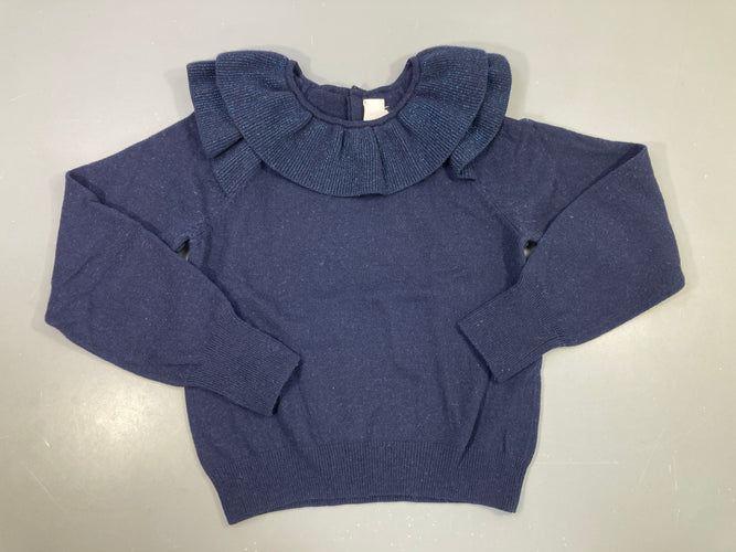 Pull bleu marine irisé col laine?, moins cher chez Petit Kiwi