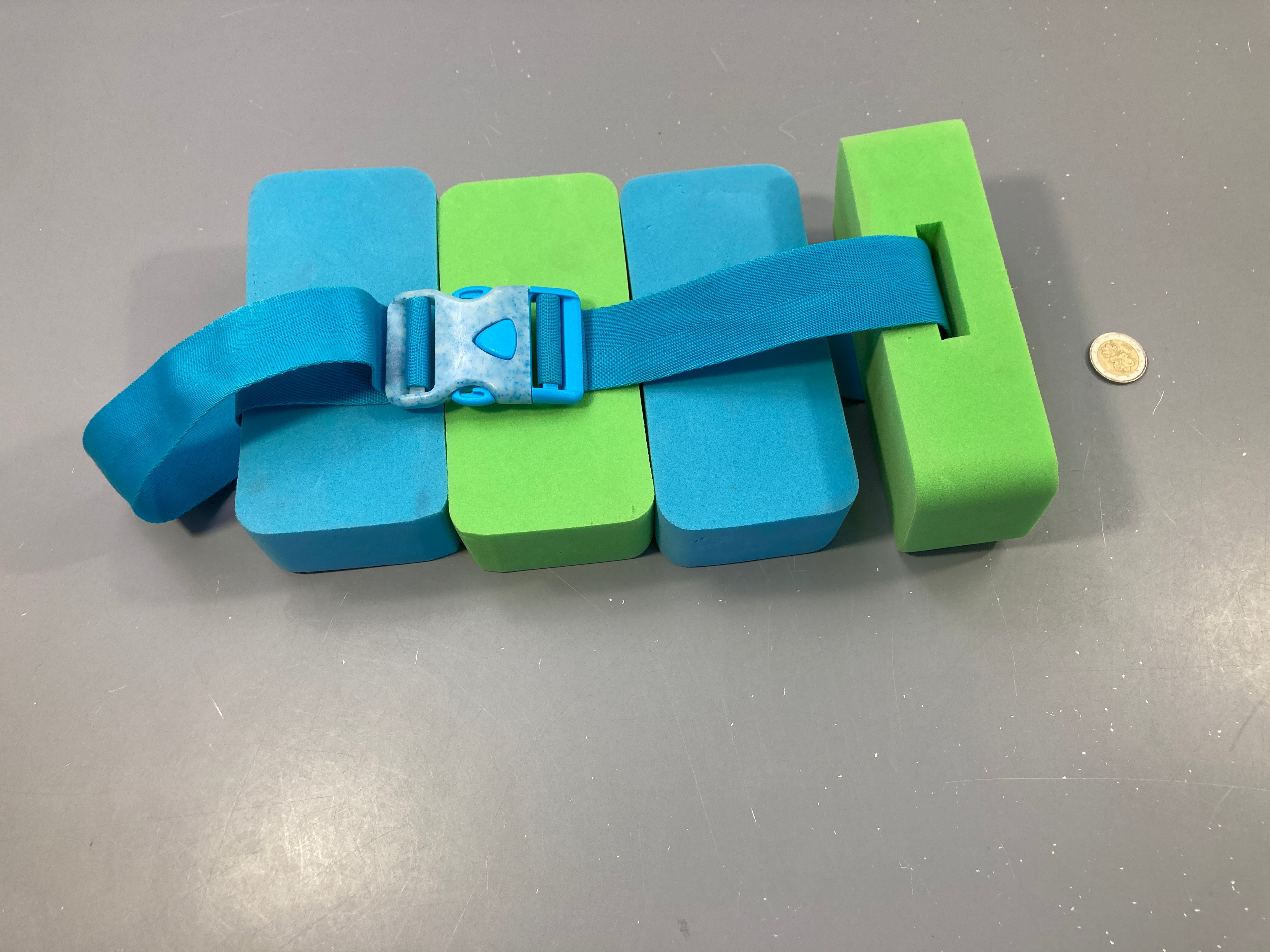 Ceinture de natation 15-60 kg avec pains mousse bleu/ vert