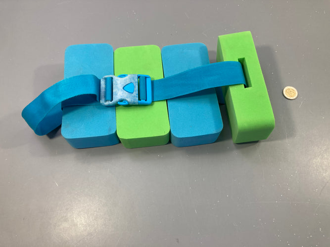 Ceinture de natation 15-60 kg avec pains mousse bleu/ vert, moins cher chez Petit Kiwi