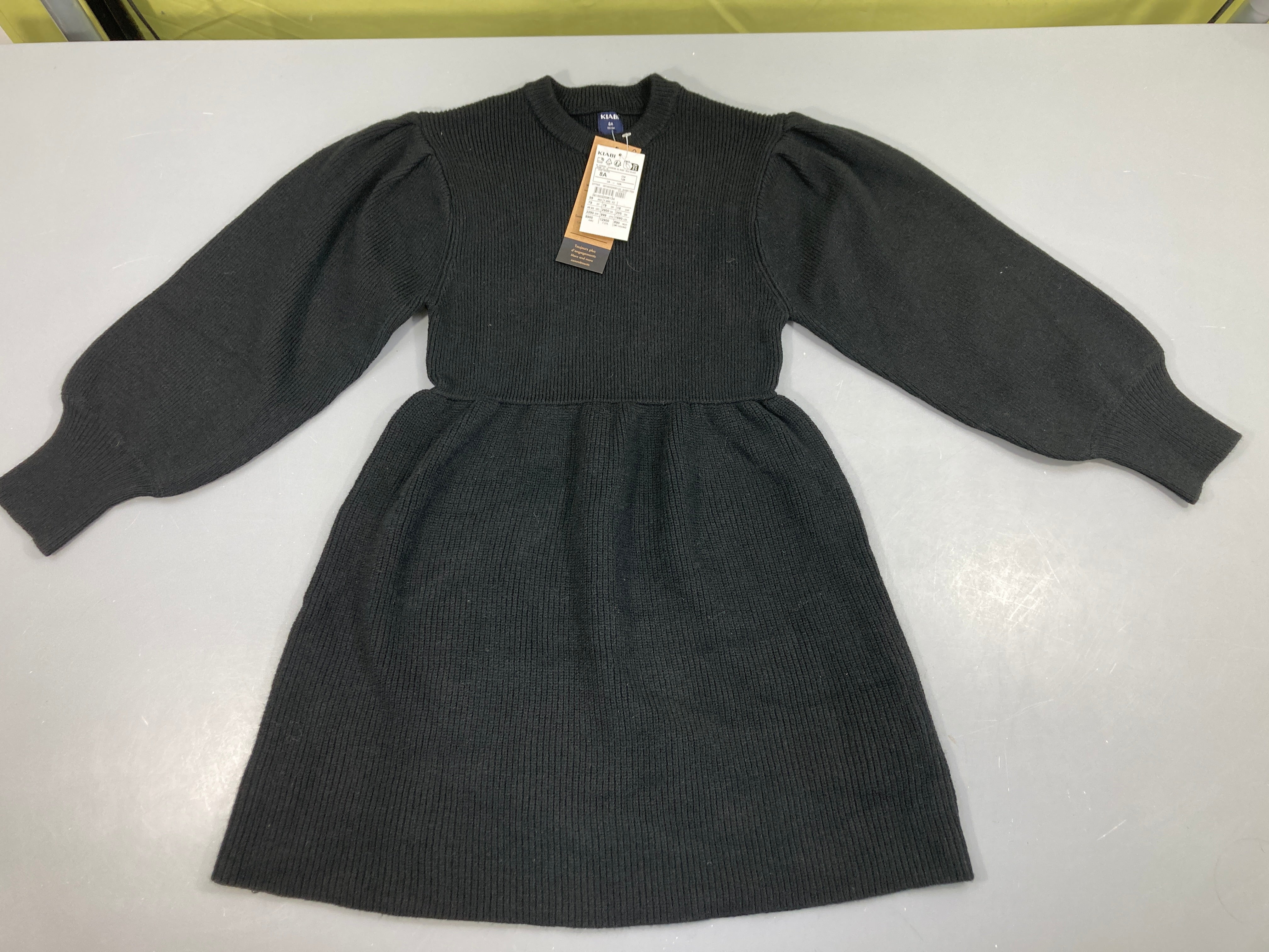 NEUF Robe m.l mailles noir