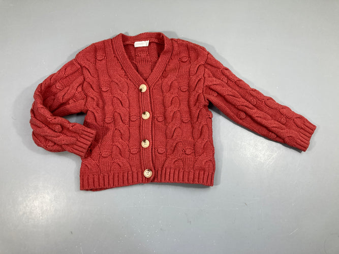 Gilet épais vieux rose, moins cher chez Petit Kiwi