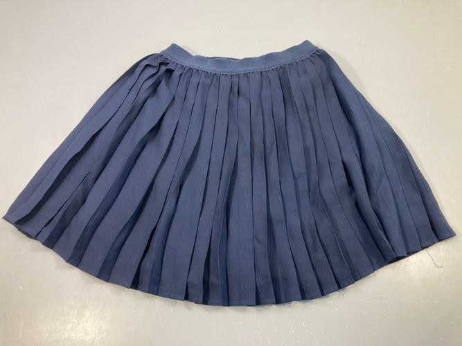 Jupe plissée bleu marine, doublée, moins cher chez Petit Kiwi