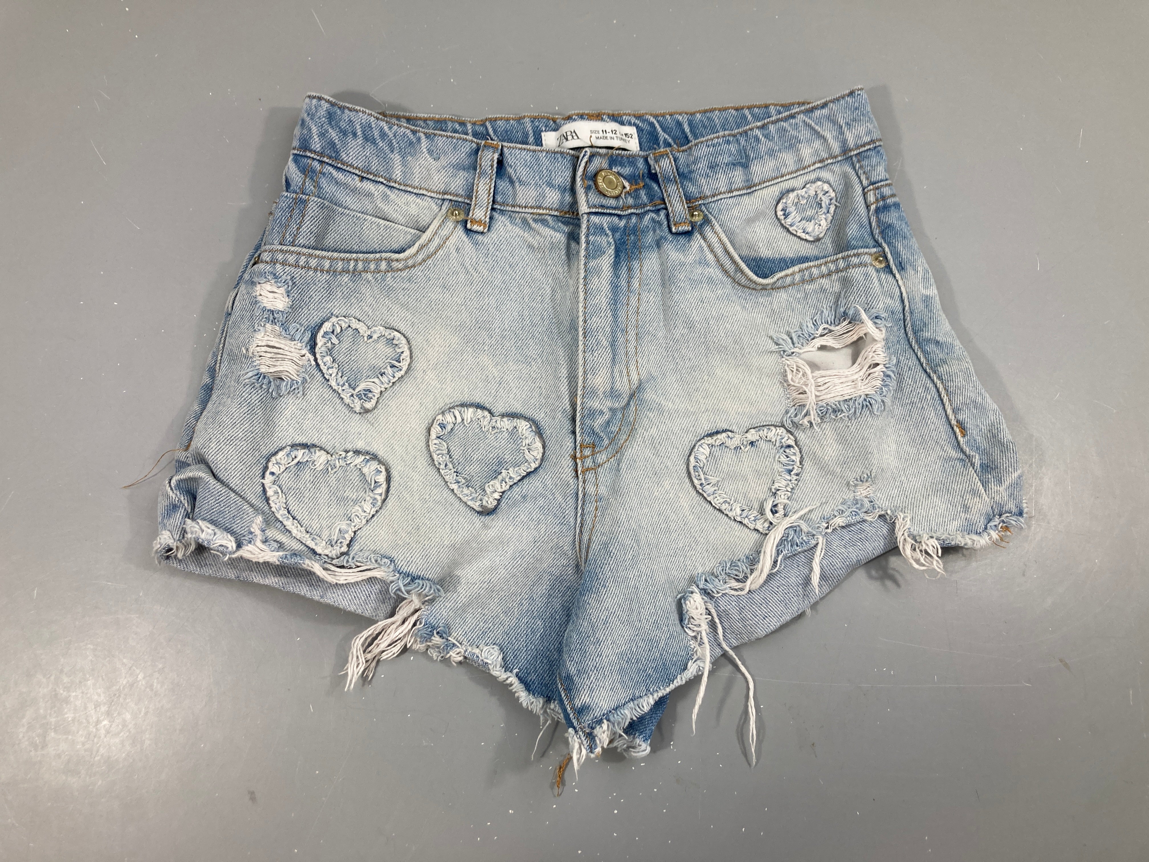Short jean clair coeurs