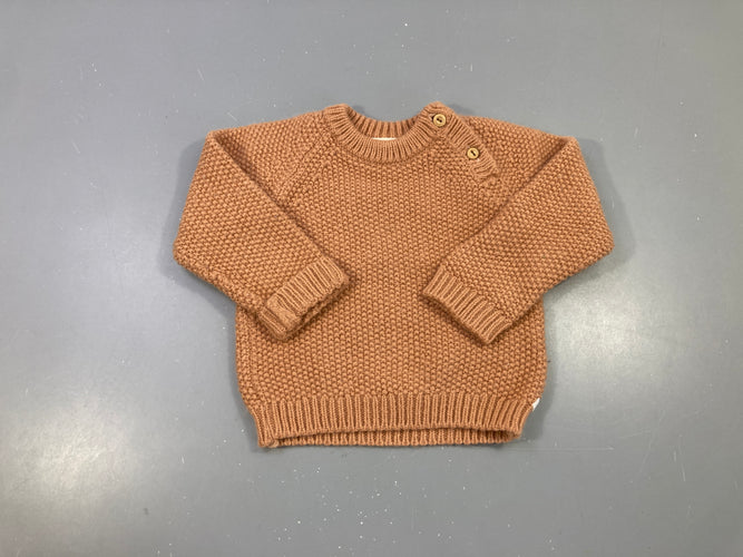 Pull mailles orange Buho 20 alpaga, 20% laine, moins cher chez Petit Kiwi