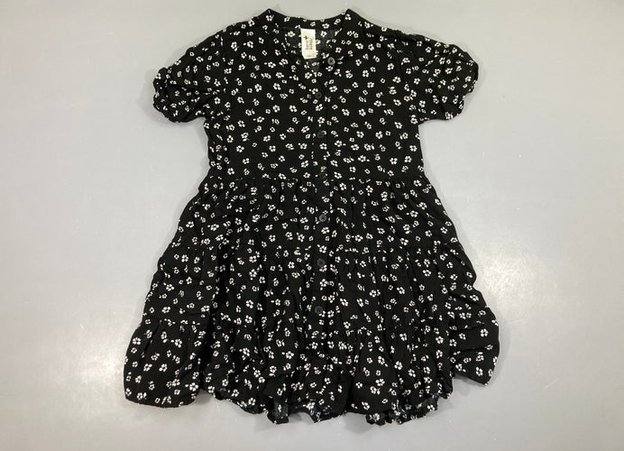 Robe m.c noir fleurs blanches, moins cher chez Petit Kiwi