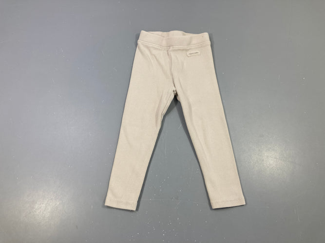 Legging côtelé beige, moins cher chez Petit Kiwi