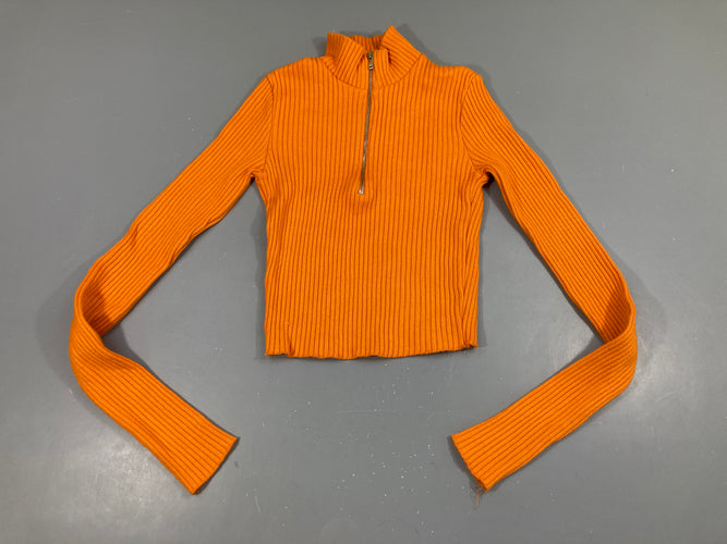 T-shirt m.l court épais côtes orange, moins cher chez Petit Kiwi