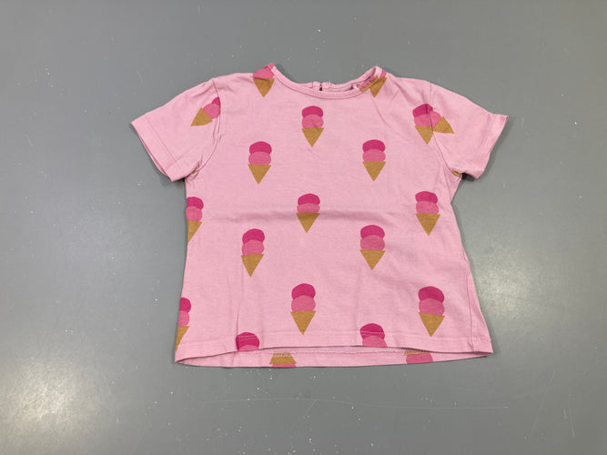 T-shirt m.c rose glaces, moins cher chez Petit Kiwi