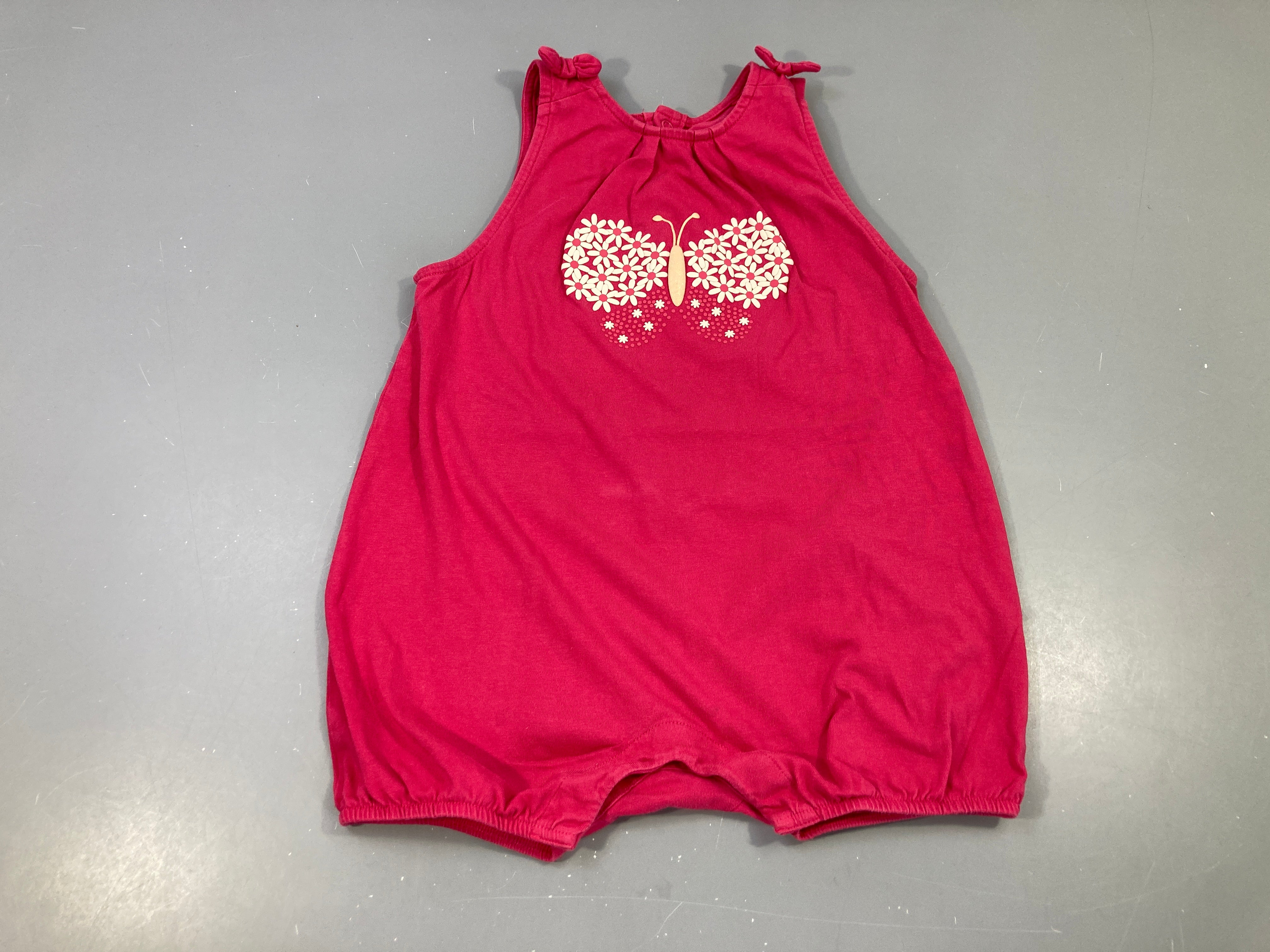 Combishort jersey rose papillon