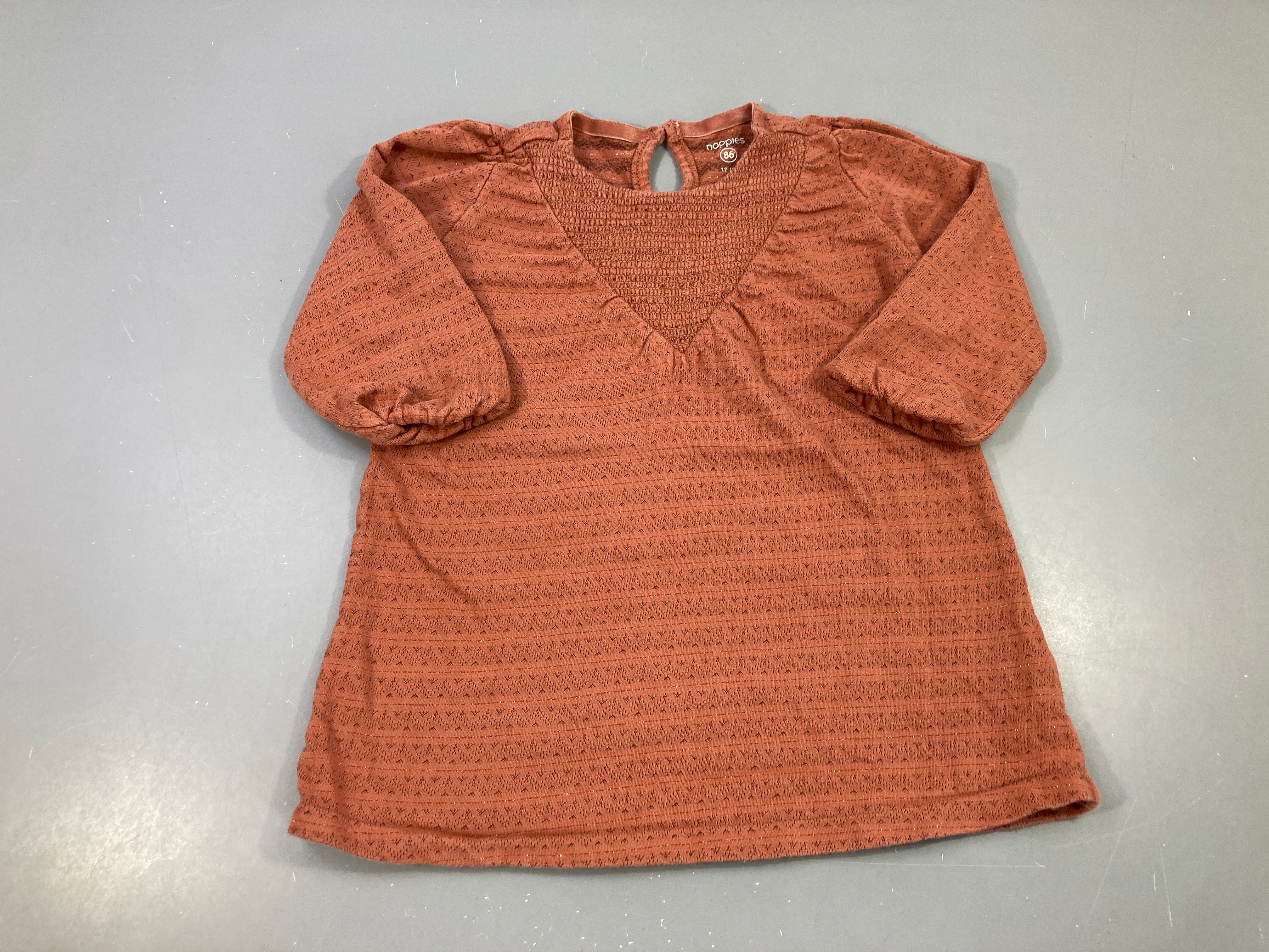 Robe m.l molleton terra cotta fil irisé