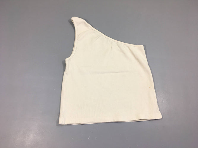 Crop top décalé beige Finement côtelé BZB, moins cher chez Petit Kiwi