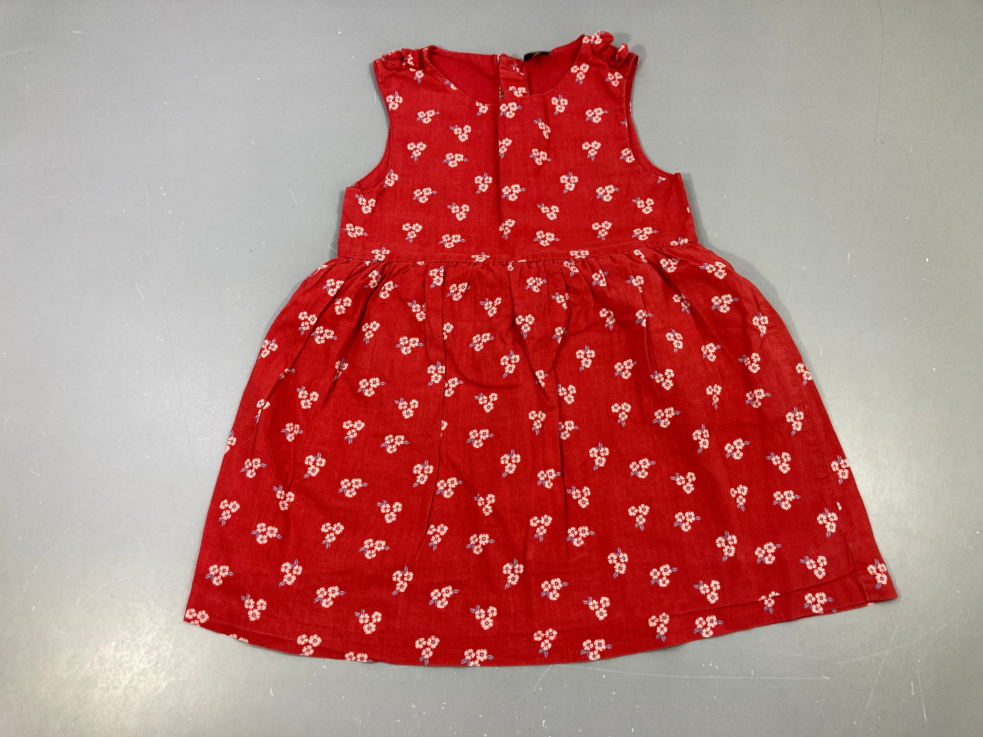 Robe s.m rouge fleurie