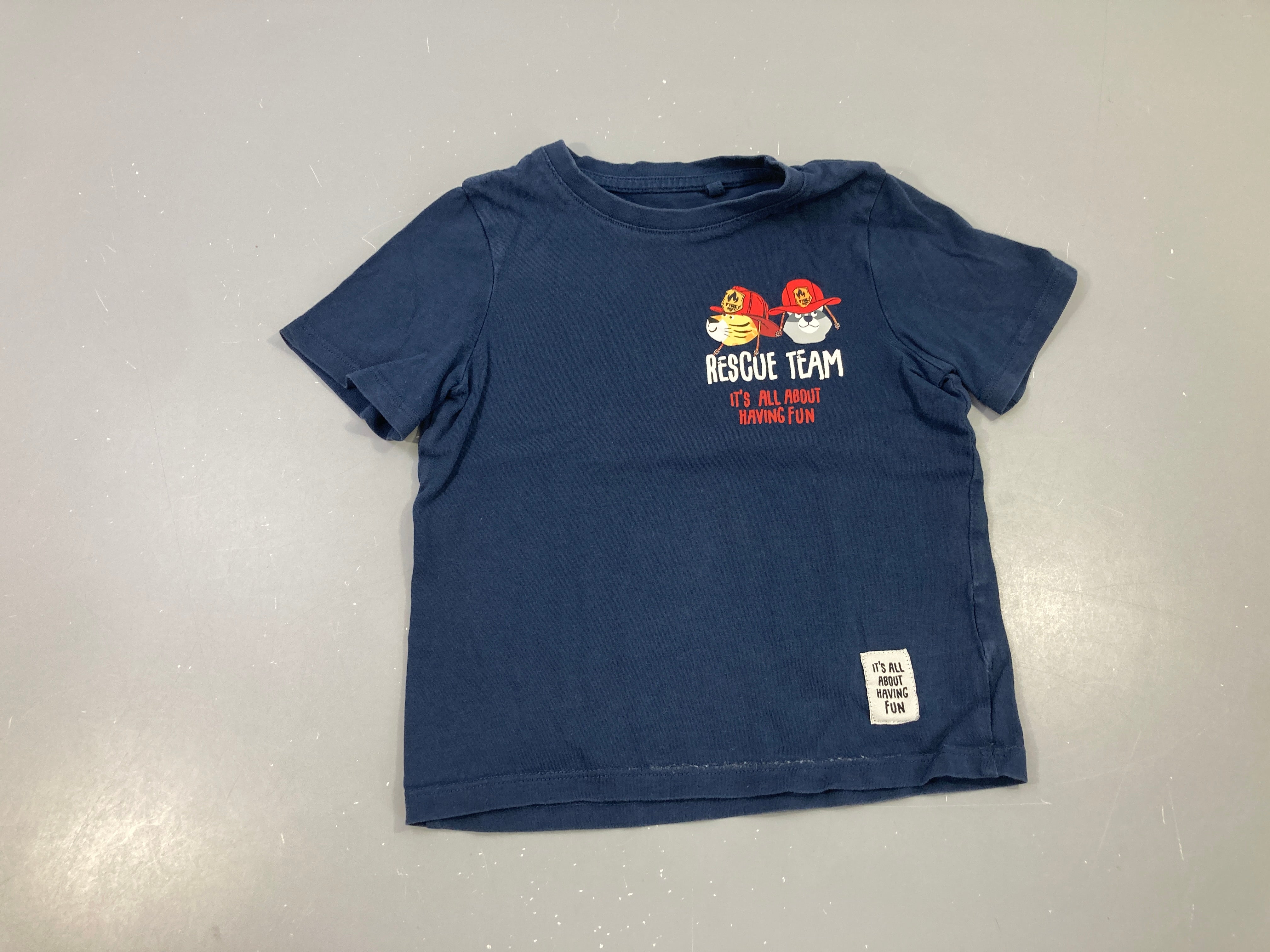 T-shirt m.c bleu foncé rescue team