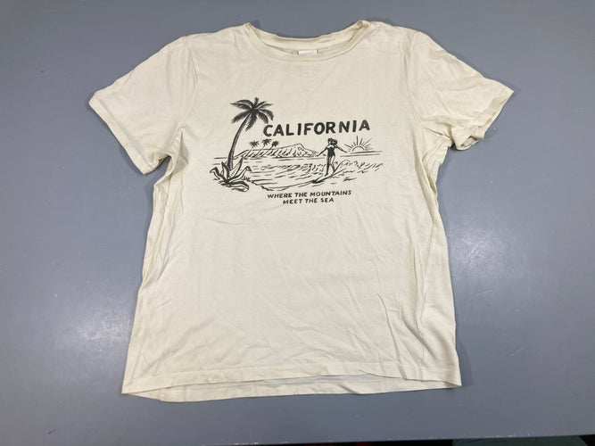 T-shirt m.c écru california palmier, moins cher chez Petit Kiwi