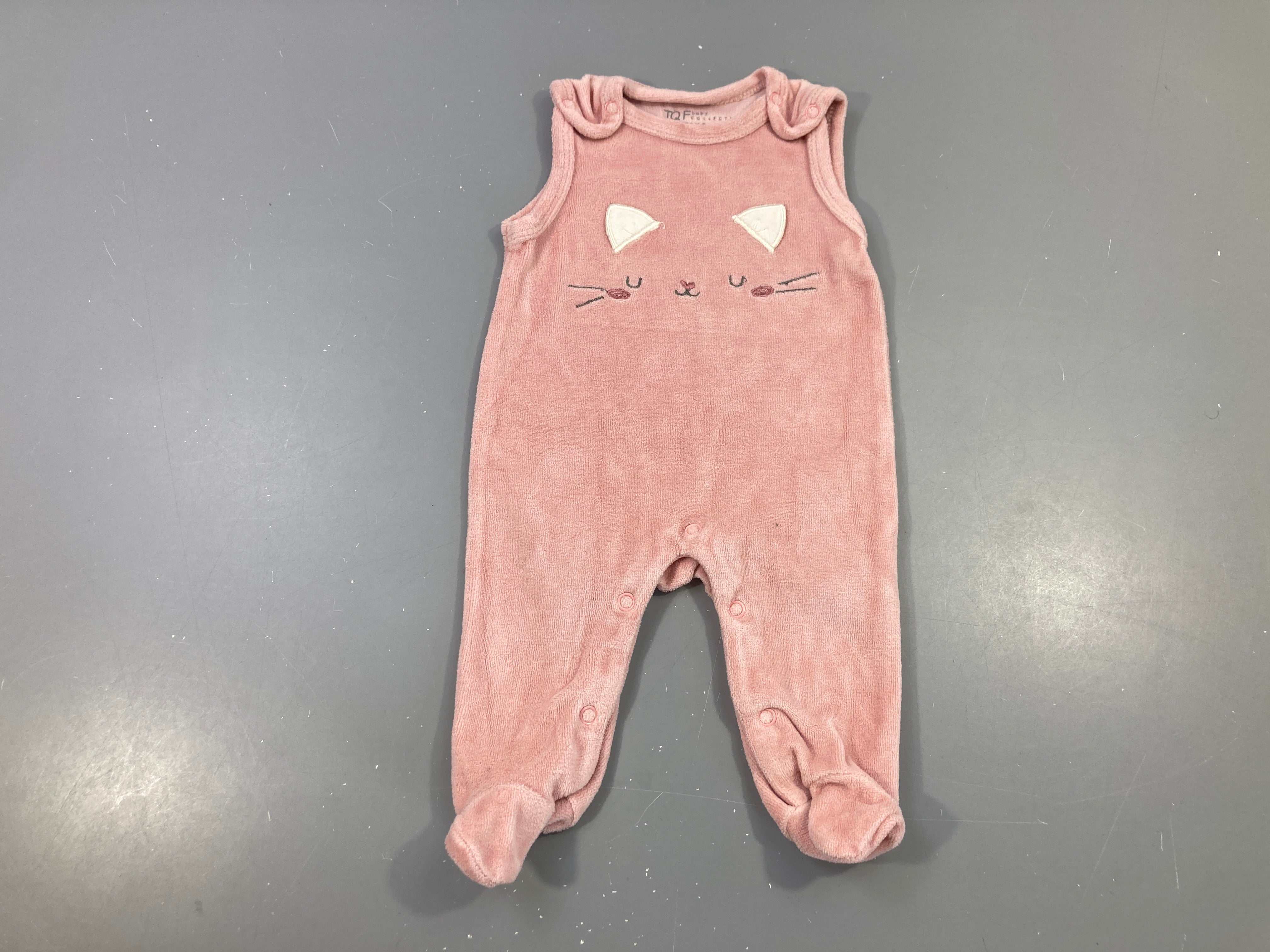 Pyjama velours s.m rose chat