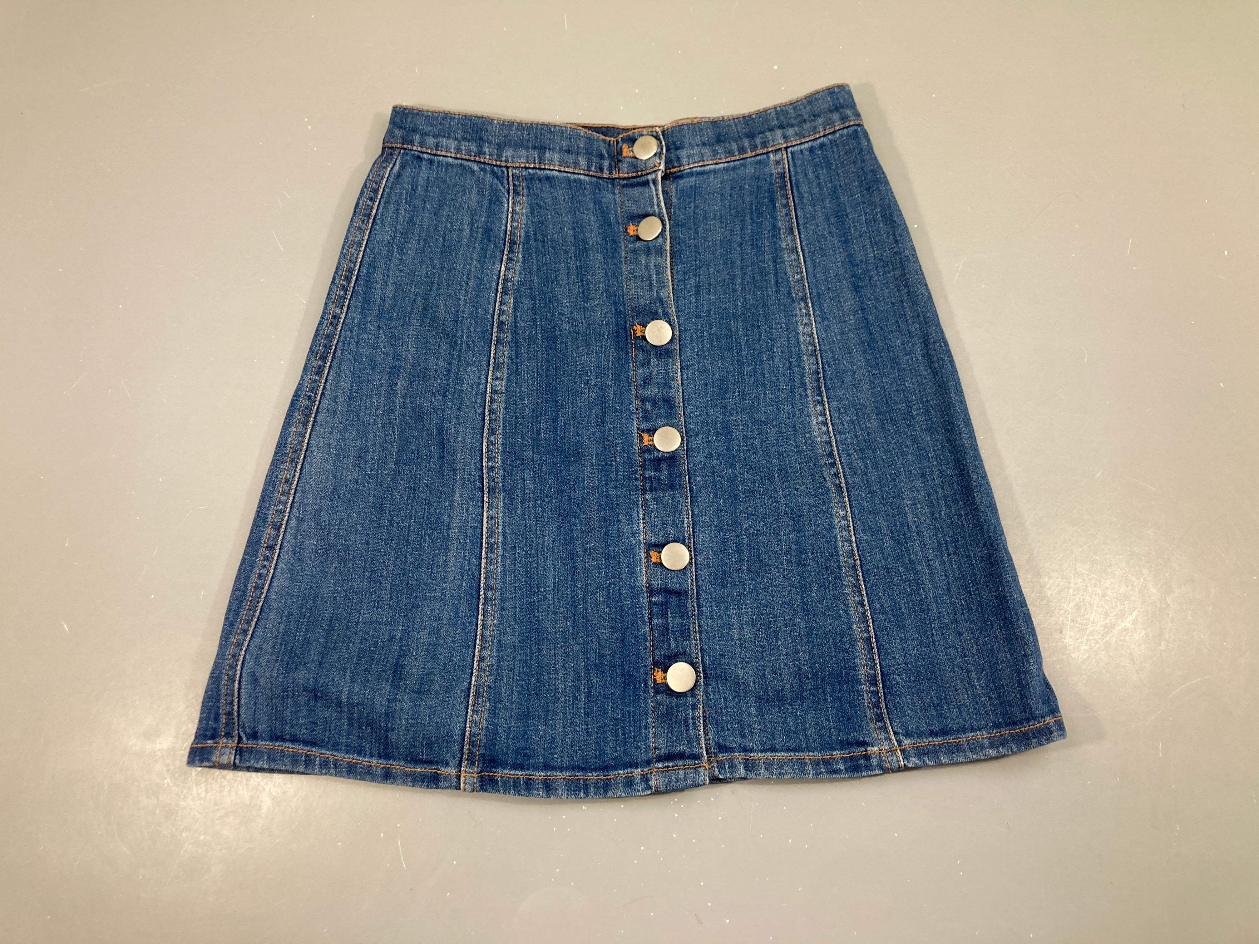 Jupe Denim boutons avant