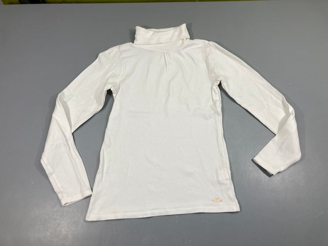 T-shirt m.l col roulé blanc, moins cher chez Petit Kiwi