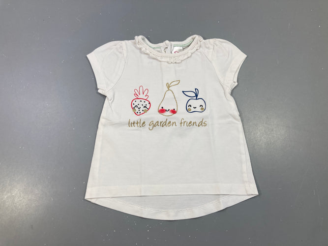 T-shirt m.c blanc fruits, moins cher chez Petit Kiwi