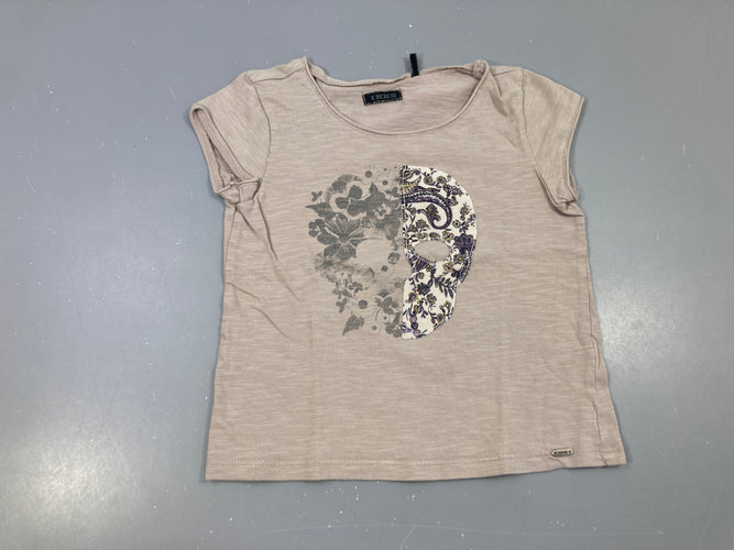 T-shirt m.c gris tête de mort fleurs, moins cher chez Petit Kiwi