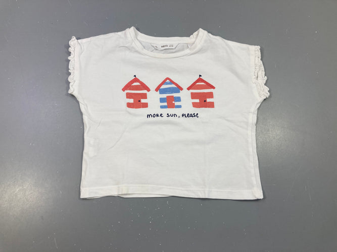 T-shirt m.c blanc maisons, moins cher chez Petit Kiwi