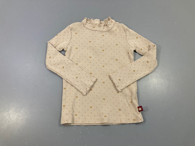 T-shirt m.l beige côtelé étoiles col montant, moins cher chez Petit Kiwi