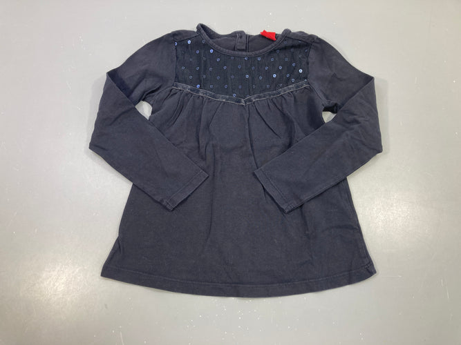 T-shirt m.l bleu foncé sequins, moins cher chez Petit Kiwi