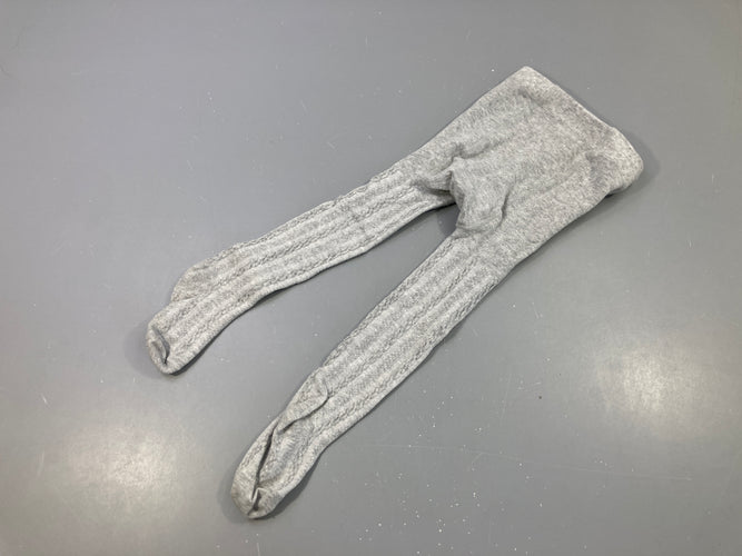 Collants gris torsades, boulochés, moins cher chez Petit Kiwi