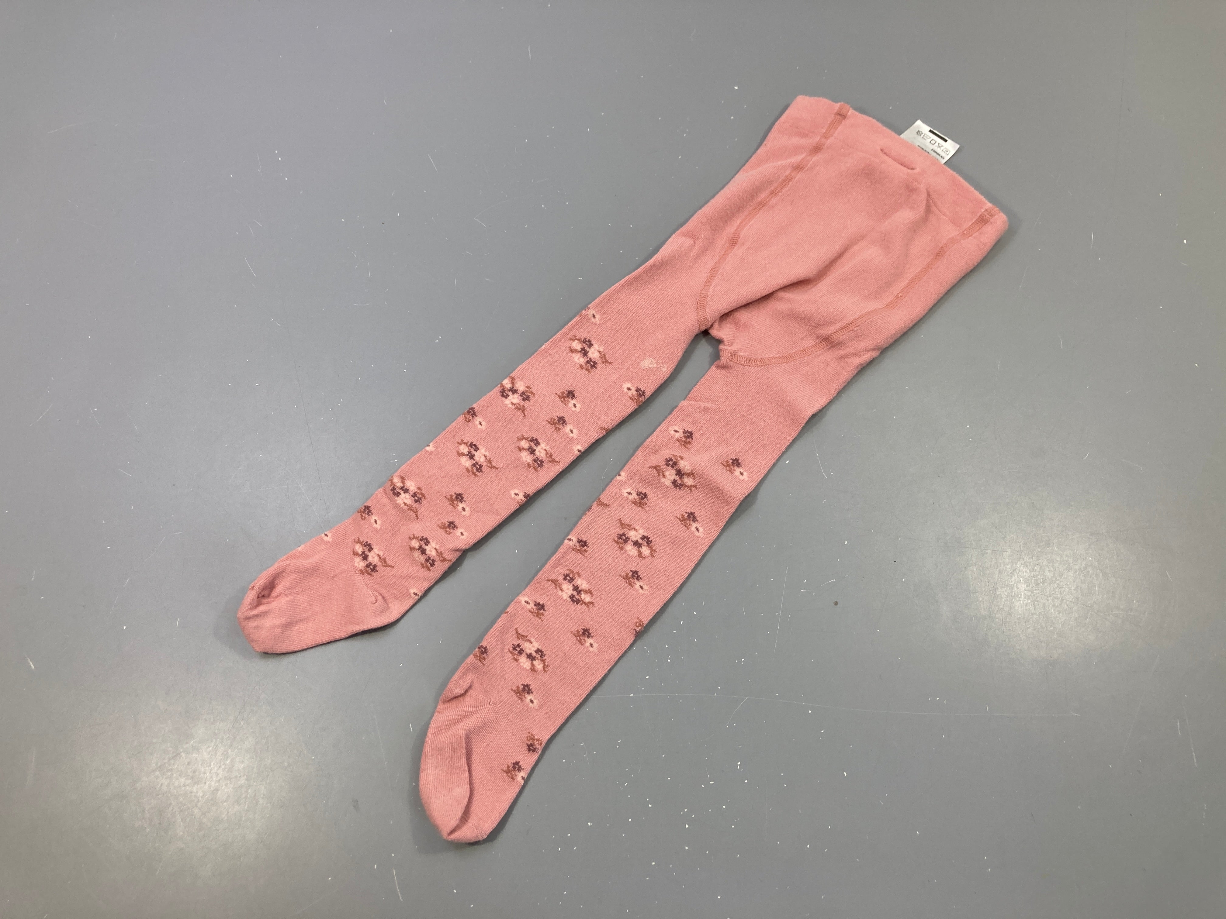Collants roses fleuris