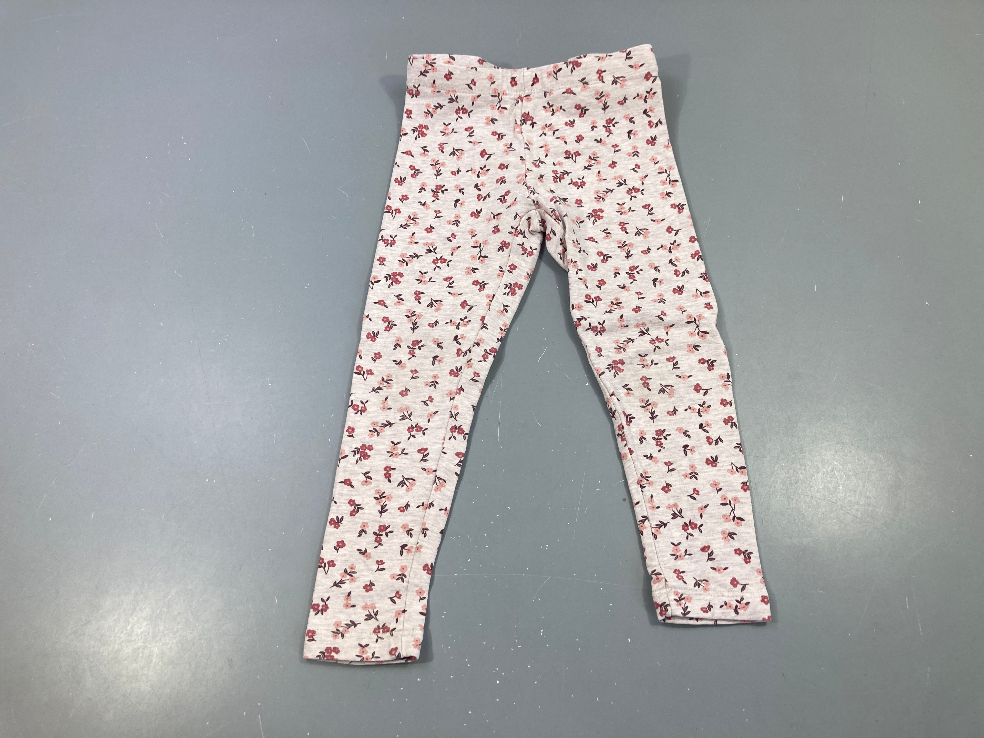 Legging beige fleuri