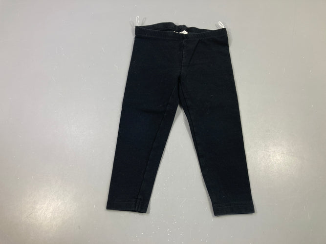 Legging épais noir, légèrement bouloché, moins cher chez Petit Kiwi