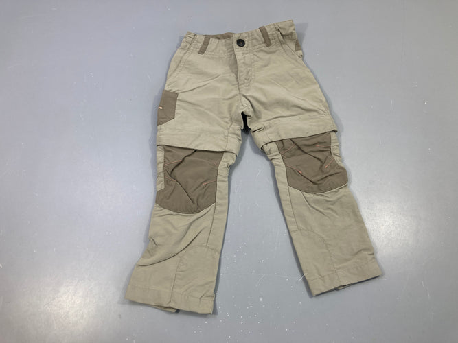 Pantalon de randonnée modulable beige (taille estimée pas d'étiquette), moins cher chez Petit Kiwi