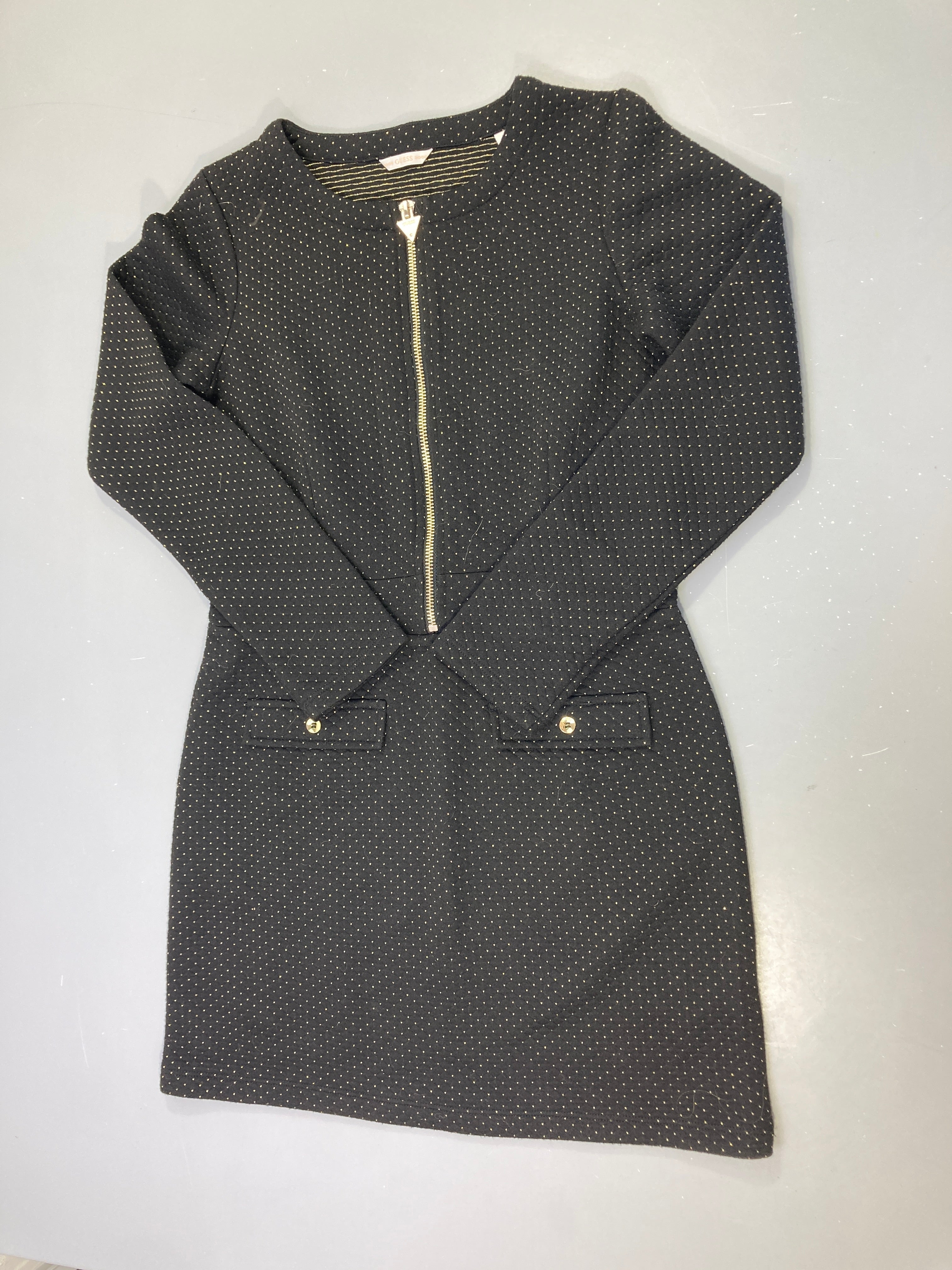 Robe m.l molleton matelassé zip noir