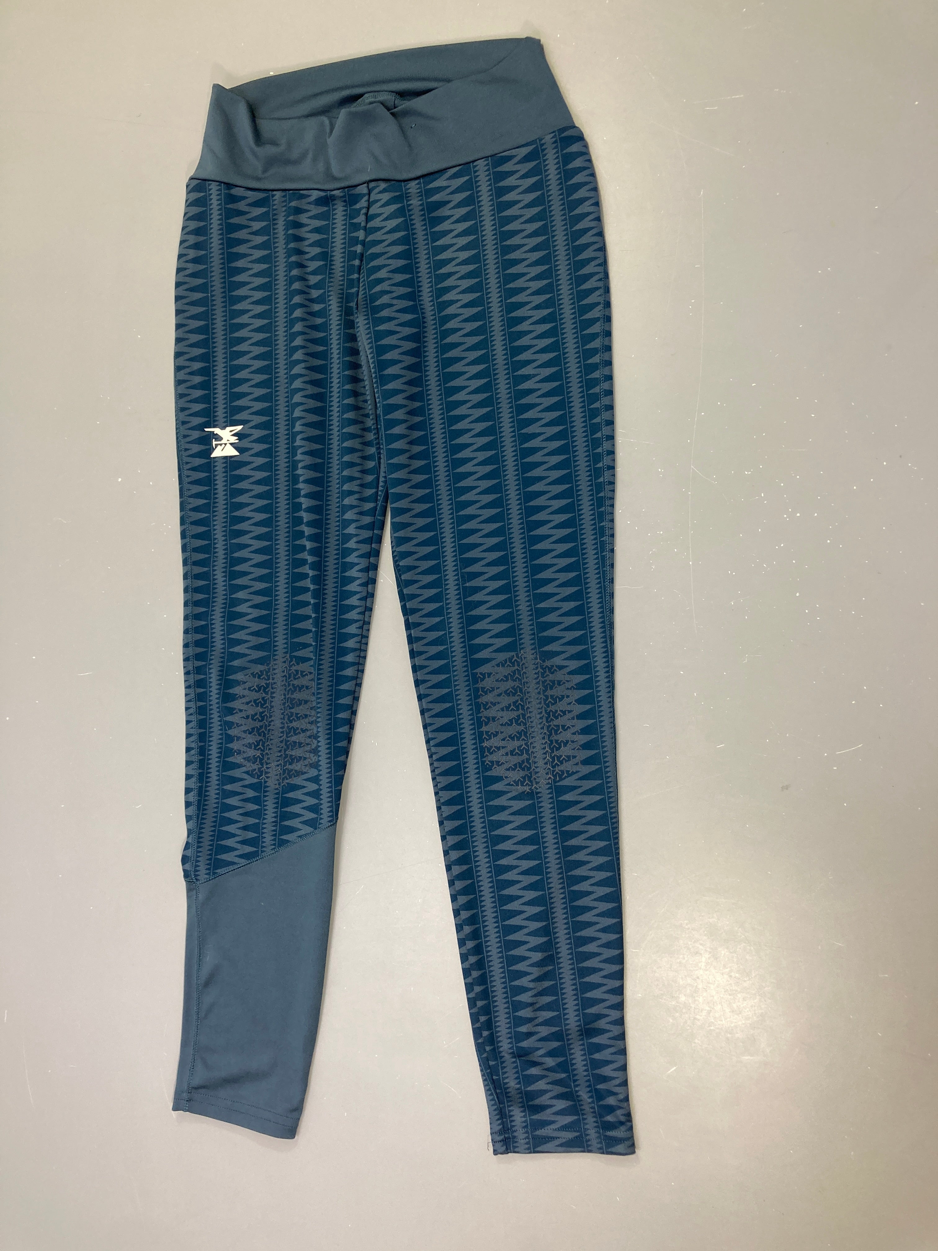 Legging de sport bleu motifs géométriques simond