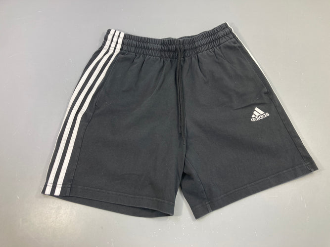 Short de sport jersey noir bandes latérales adidas, moins cher chez Petit Kiwi
