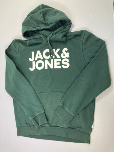 Sweat vert foncé à capuche Jack&jones, moins cher chez Petit Kiwi