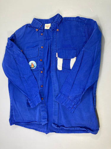 Chemise scoute m.l bleu roi, T44, moins cher chez Petit Kiwi