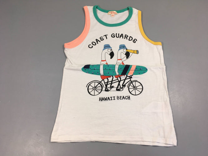 T-shirt s.m blanc flammé Coast guards, moins cher chez Petit Kiwi