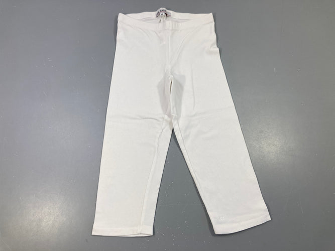 Legging corsaire blanclégèrement bouloché, moins cher chez Petit Kiwi