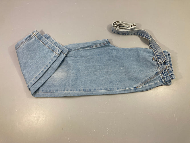 Jeans Sam Mom taille élastique + Ceinture, moins cher chez Petit Kiwi