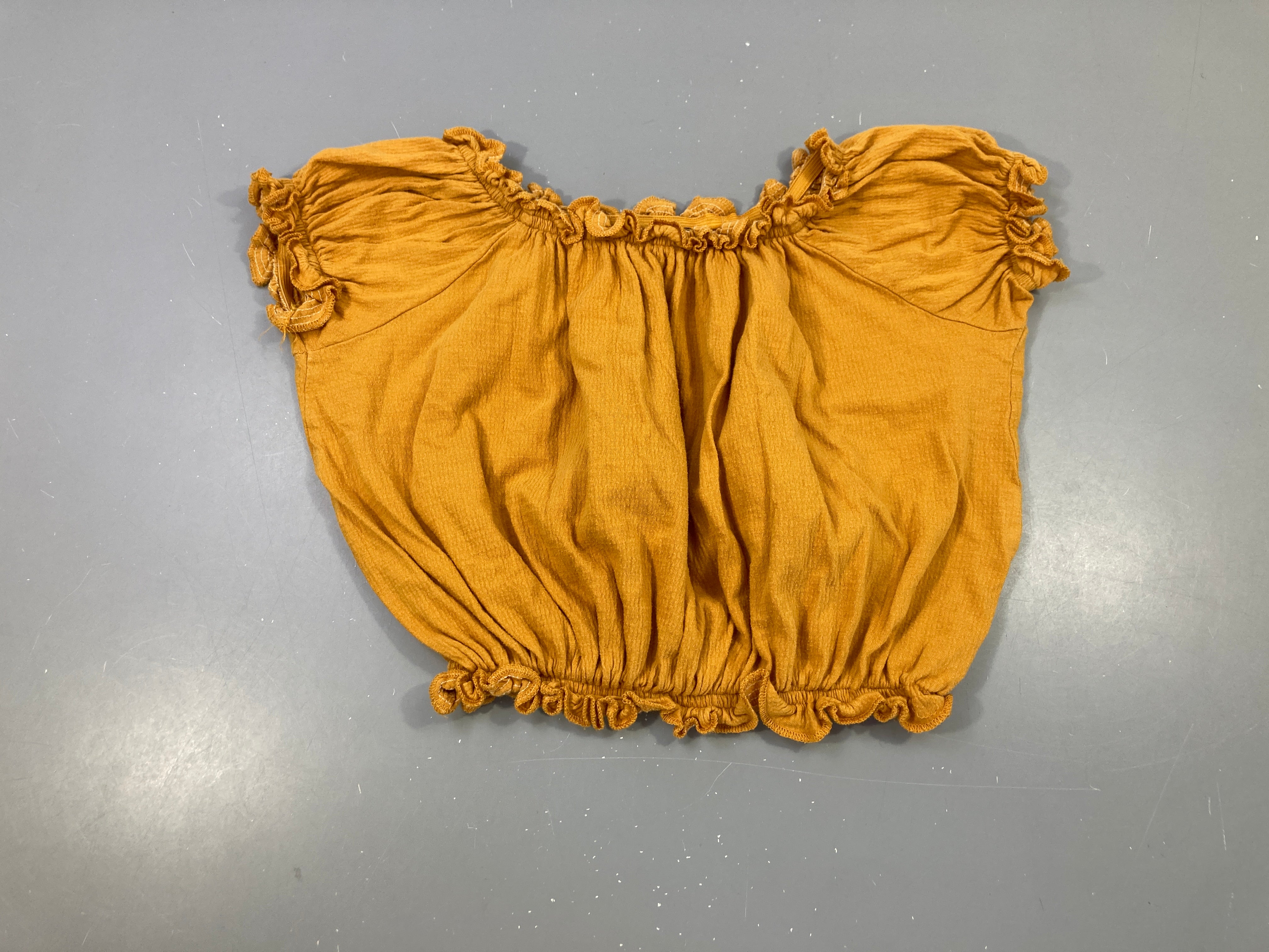 Blouse cropped m.c moutarde
