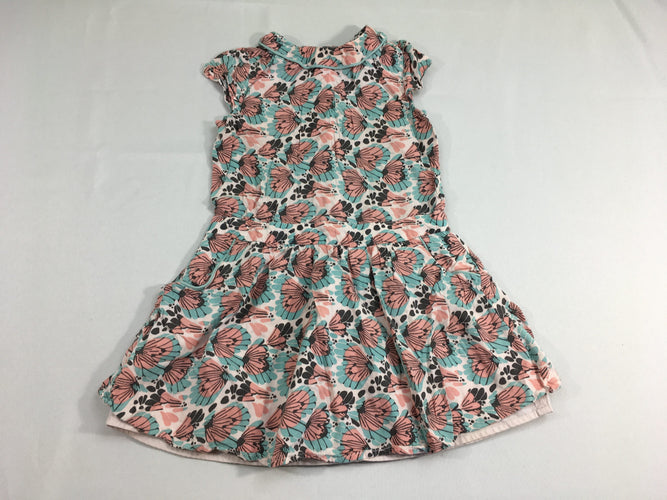 Robe m.c rose feuilles, moins cher chez Petit Kiwi
